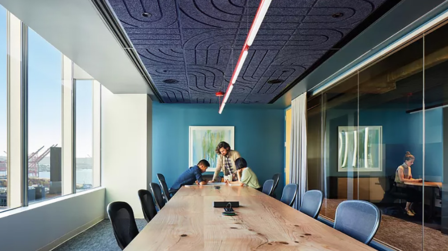 office-unique-blue-cieling